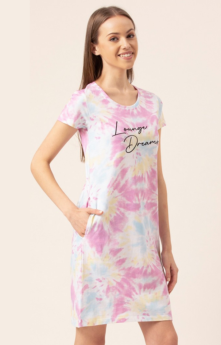 Lounge Dreams | Women's Multicolored Cotton Printed Night Dress 0