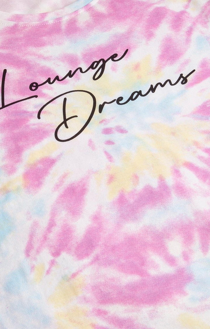 Lounge Dreams | Women's Multicolored Cotton Printed Night Dress 5