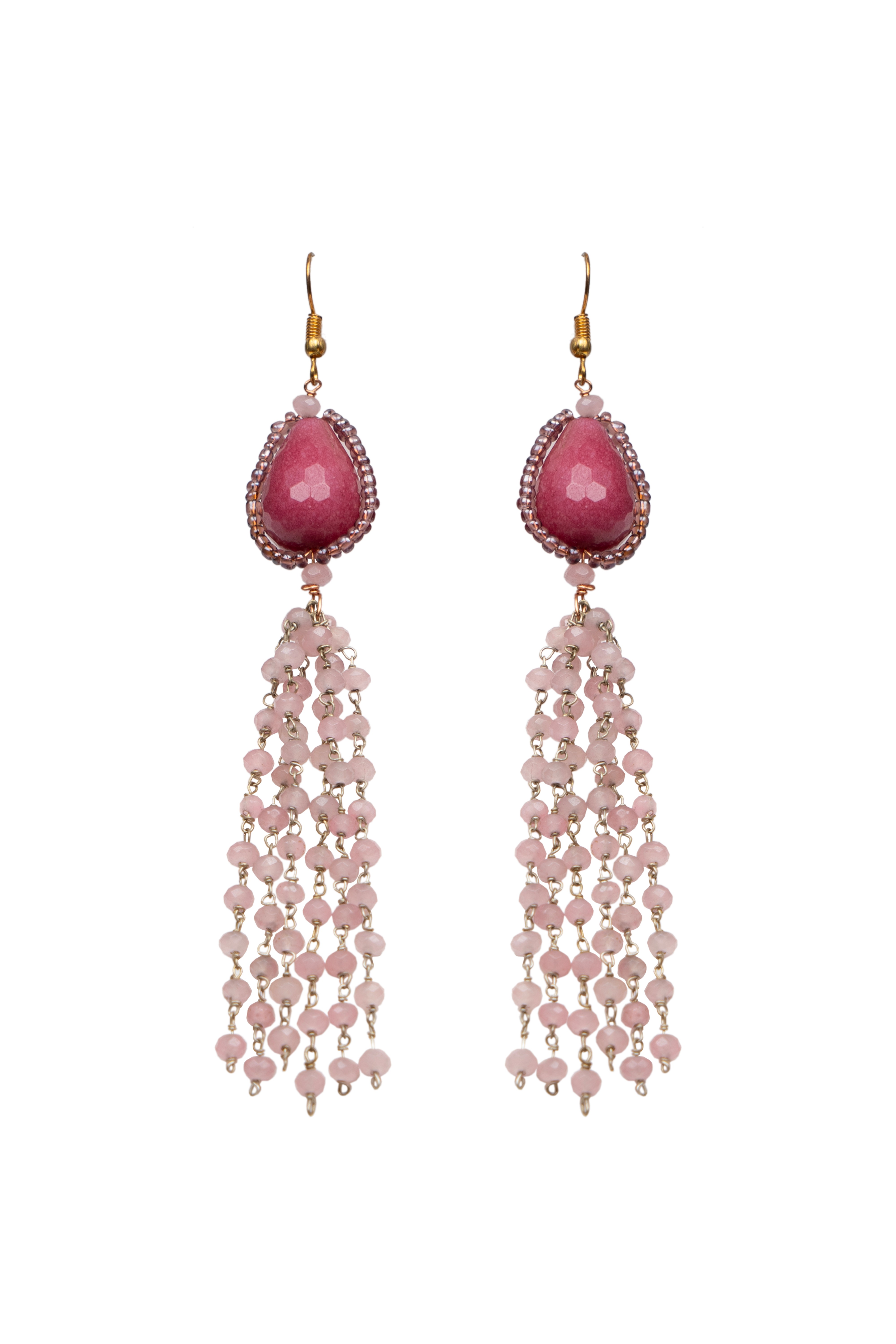 Rose Quartz Cocktail Earring