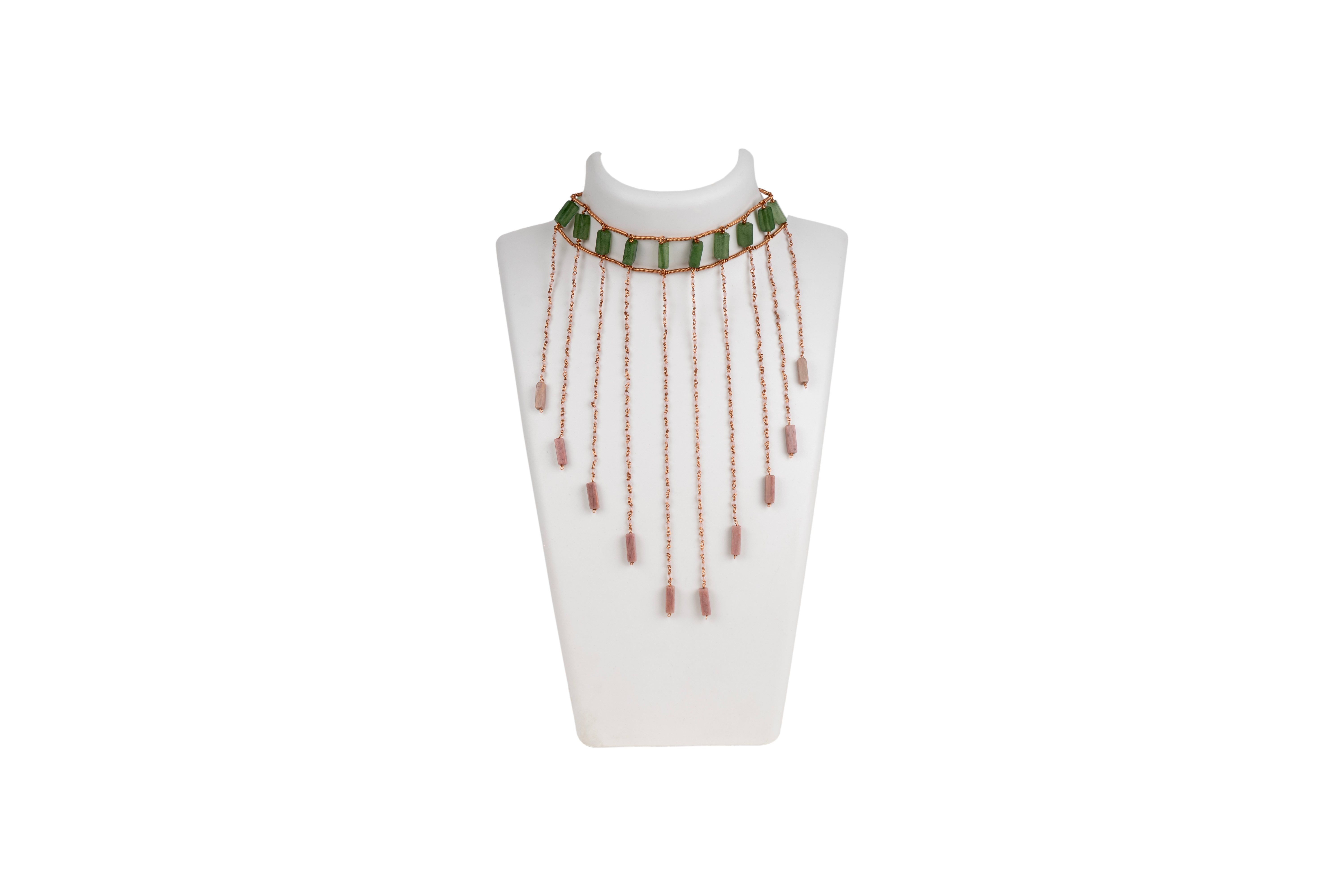 Rain Drop Choker Necklace