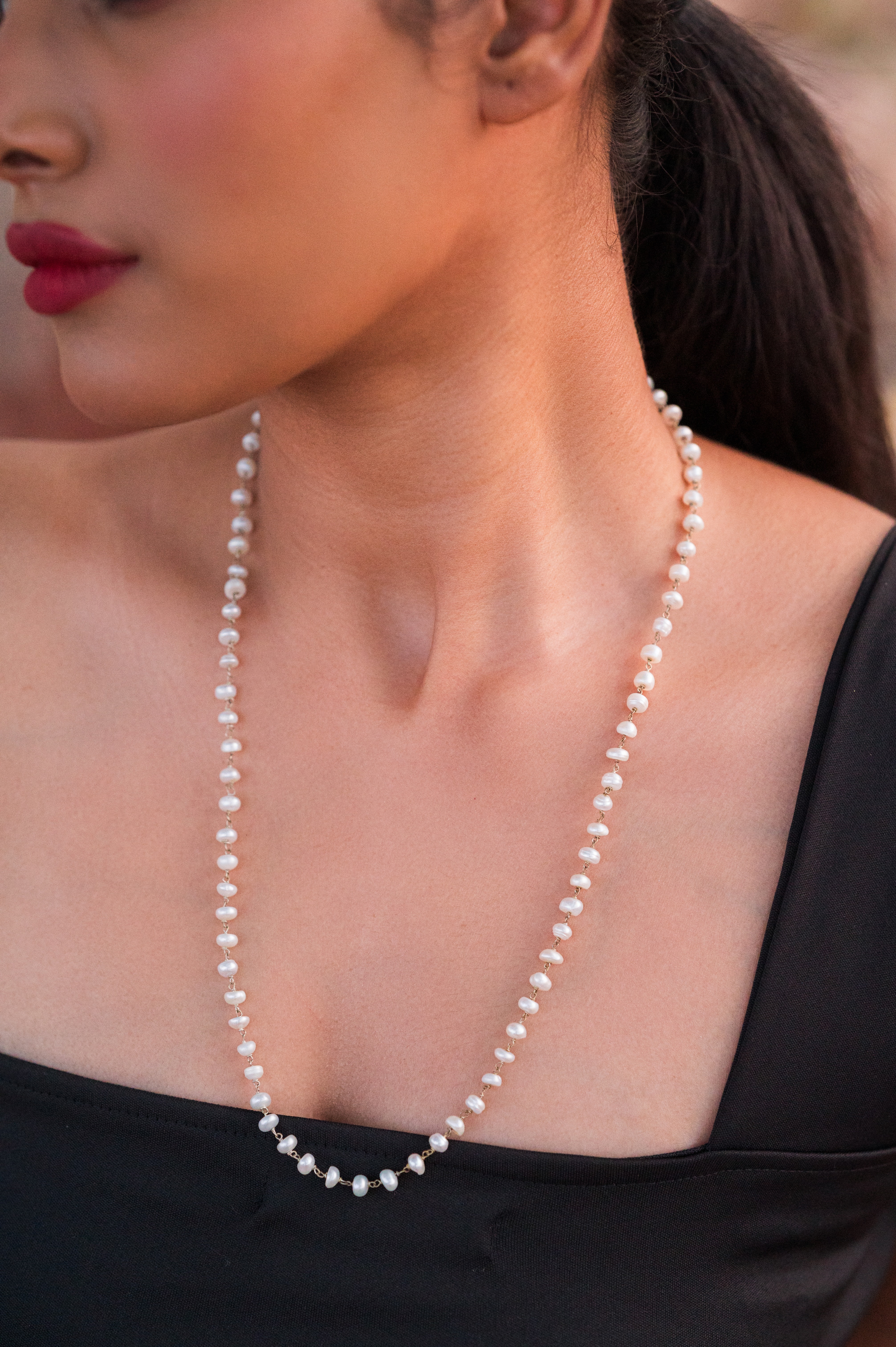 Long Pearl Necklace