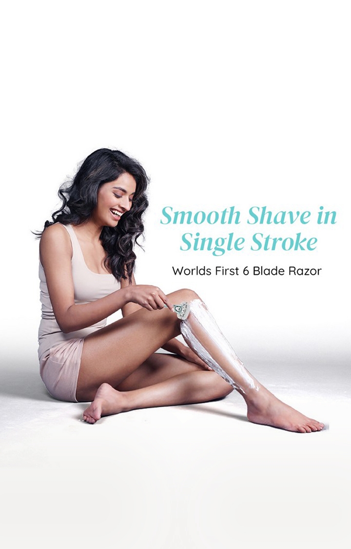 LetsShave | LetsShave Evior 6 Body Razor Value Kit for Women - Pack of 4 Evior 6 Blades + Razor Handle + Women Whipped shave cream- 150 g 7
