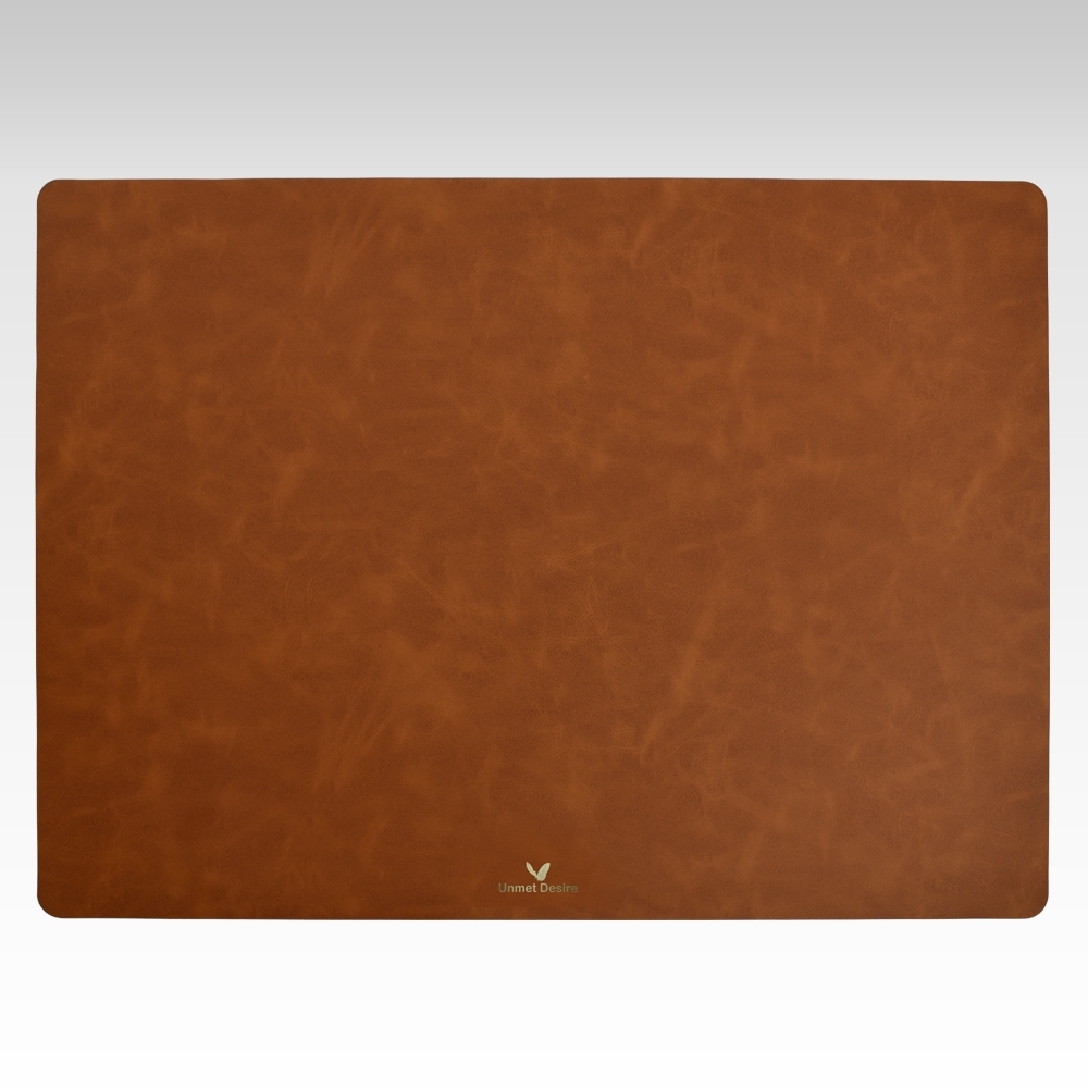 16x22 Inches Desk Mat/Desk Pad/Blotter-Reversible Design-Water Resistant-Naturally Flexible-Uni-Flex Series | Tan