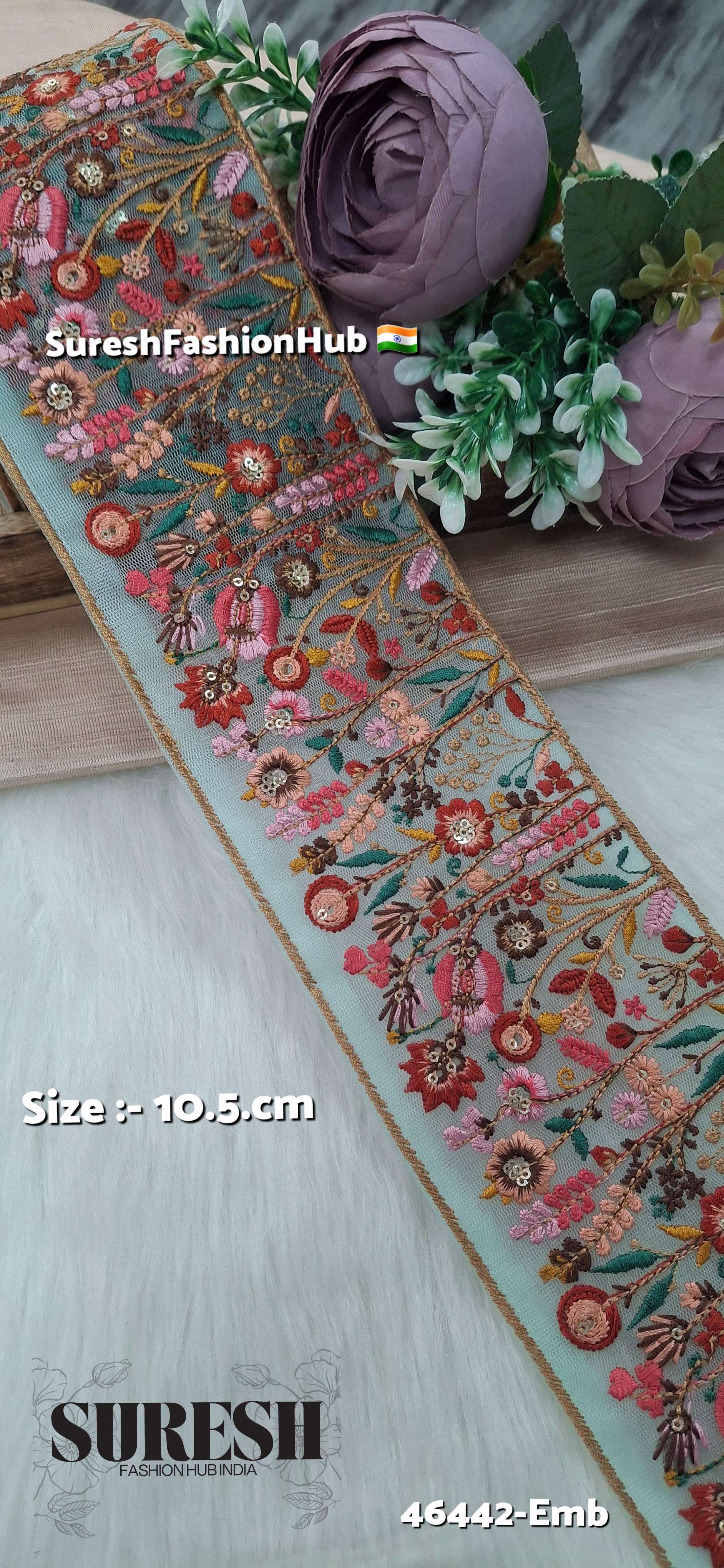  SeaGreen Serenity Embroidery Lace 