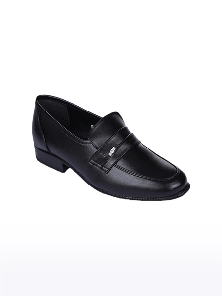 Men's Fortune Synthetic Black Formal Shoes