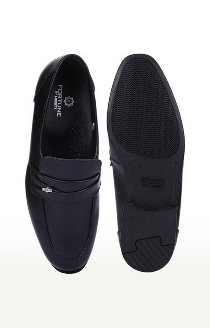 Men's Black Slip On Round Toe Formal Slip-ons