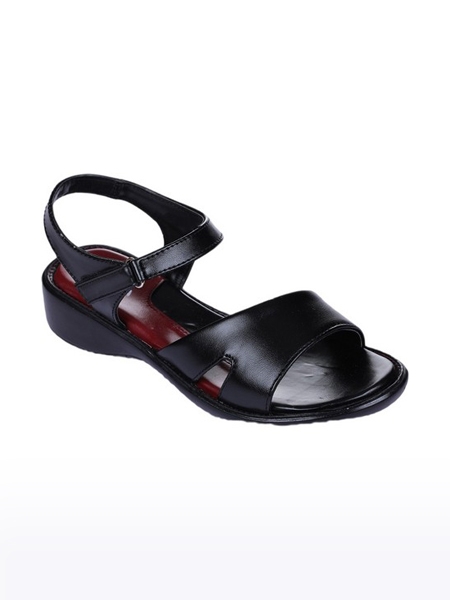 Women's Senorita PVC Black Sandals