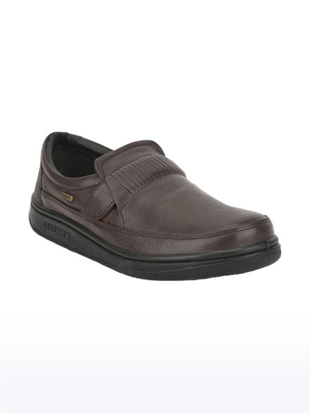 Men's Warrior Leather Brown Casual Slip-ons