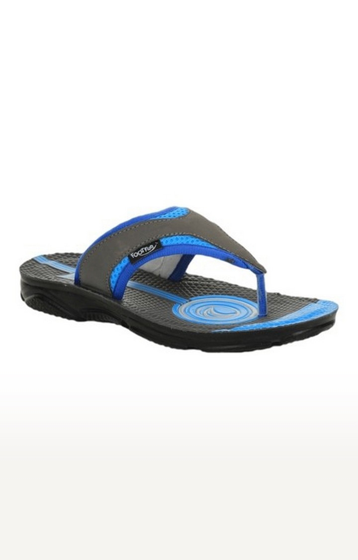 Unisex Blue Slip On Split Toe Slippers