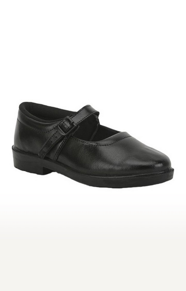 Liberty | Girl's Black Buckle Closed Toe School Shoes