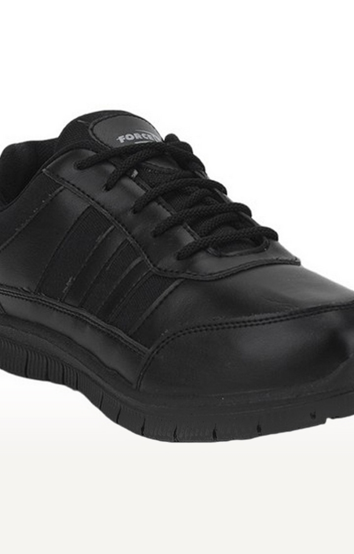 Unisex Black Lace-Up Closed Toe School Shoes