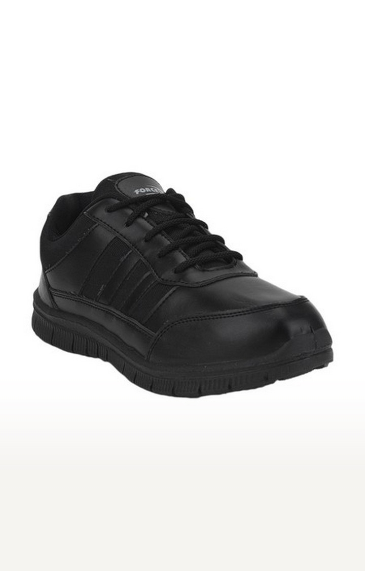 Liberty | Unisex Black Lace-Up Closed Toe School Shoes