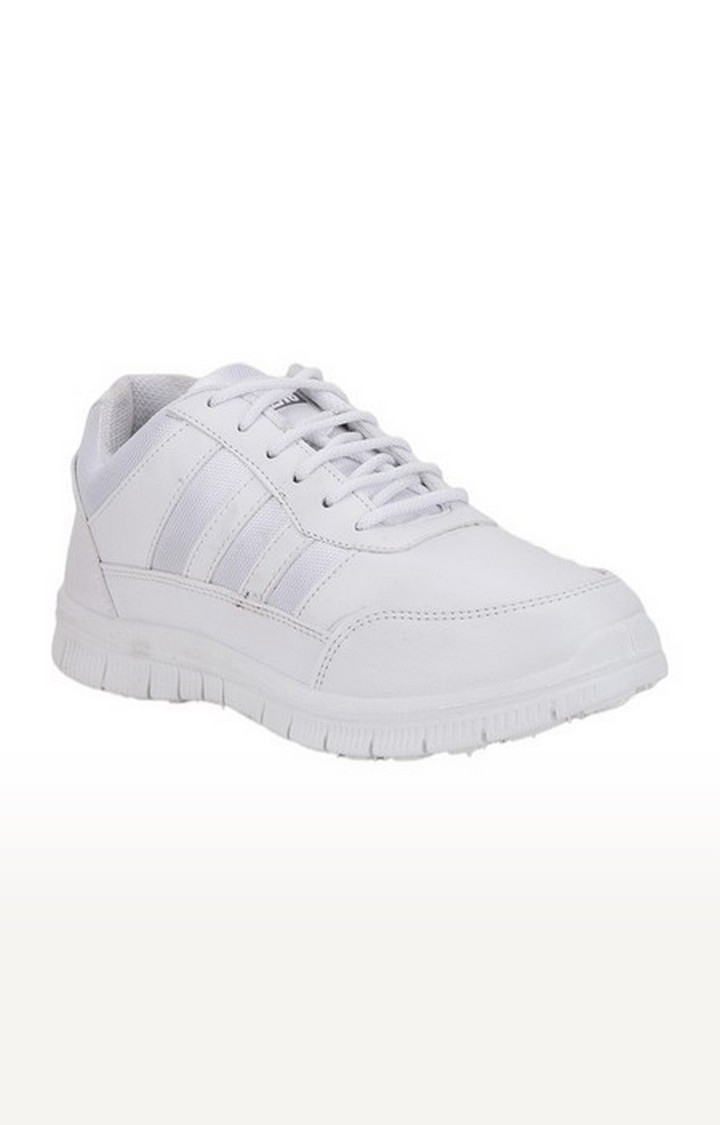 Liberty | Unisex White Lace-Up Closed Toe School Shoes