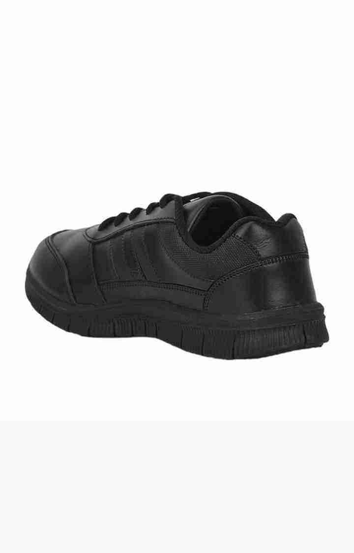Unisex Black Lace-Up Closed Toe School Shoes