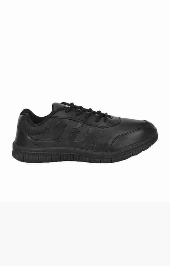 Unisex Black Lace-Up Closed Toe School Shoes