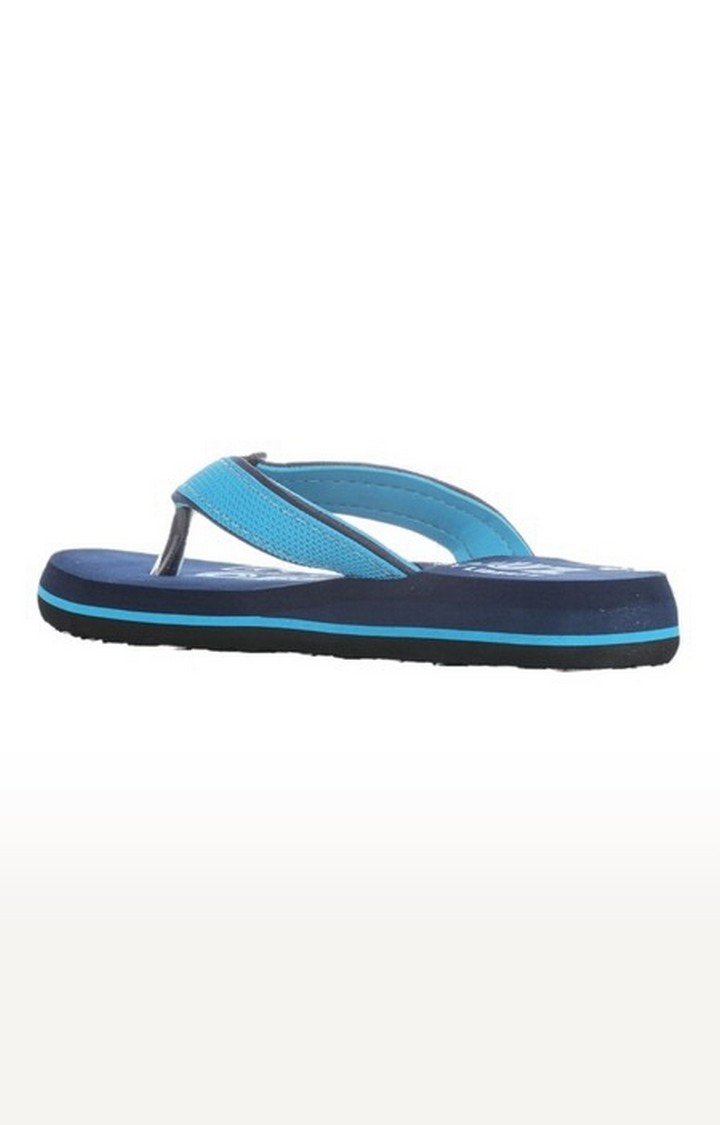 Women's Blue Slip On Split Toe Slippers