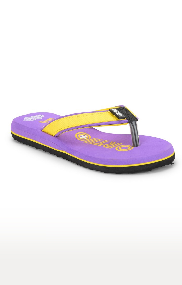 Women's Purple Slip on Split Toe Slippers
