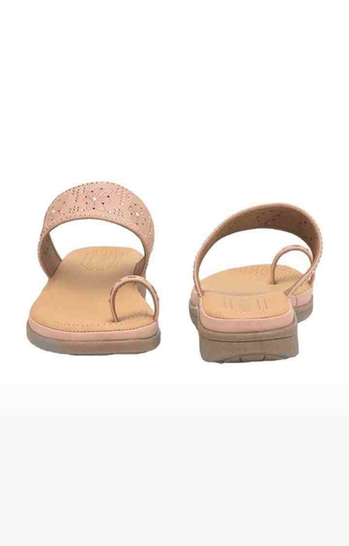 Women's Pink Slip On Split Toe Wedges