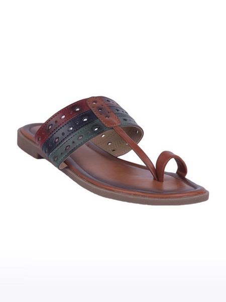 Senorita by Liberty LAX-5 Brown Flat Slippers for Women