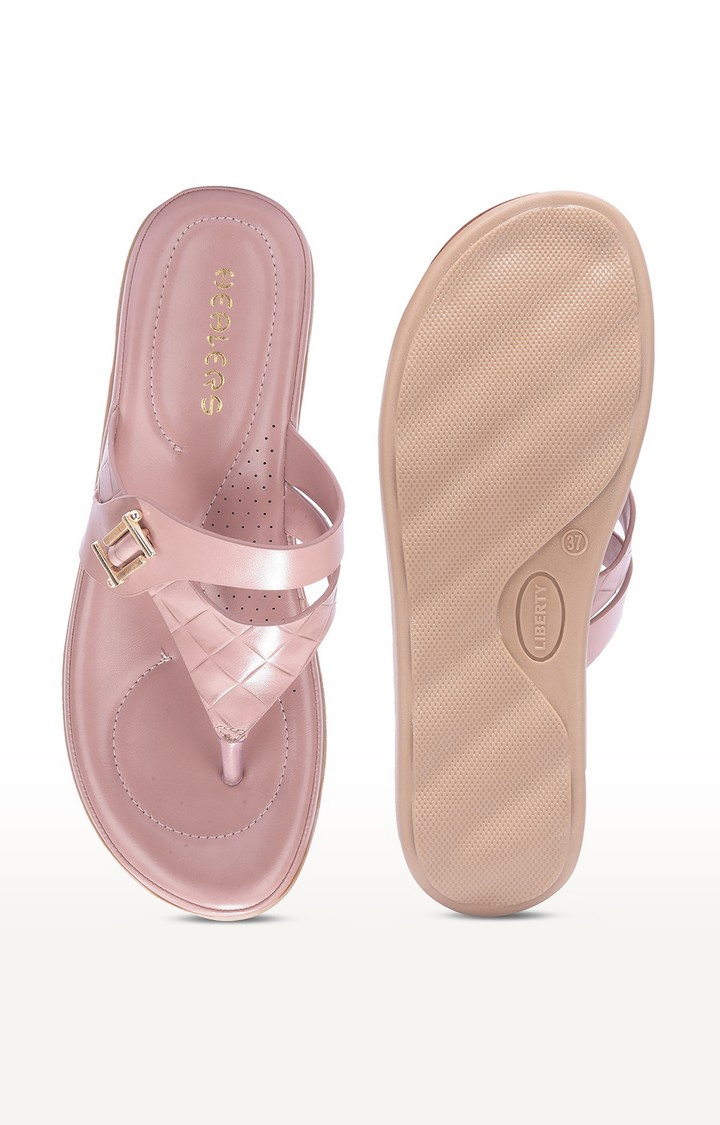 Women's Pink Slip on Split Toe Wedges