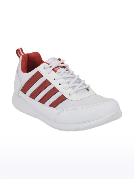 Unisex Force 10 PU White School Shoes