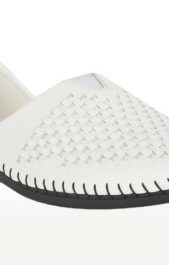 Men's White Slip On Closed Toe Loafers