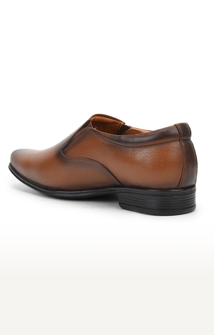 Men's Brown Slip on Round Toe Formal Slip-ons