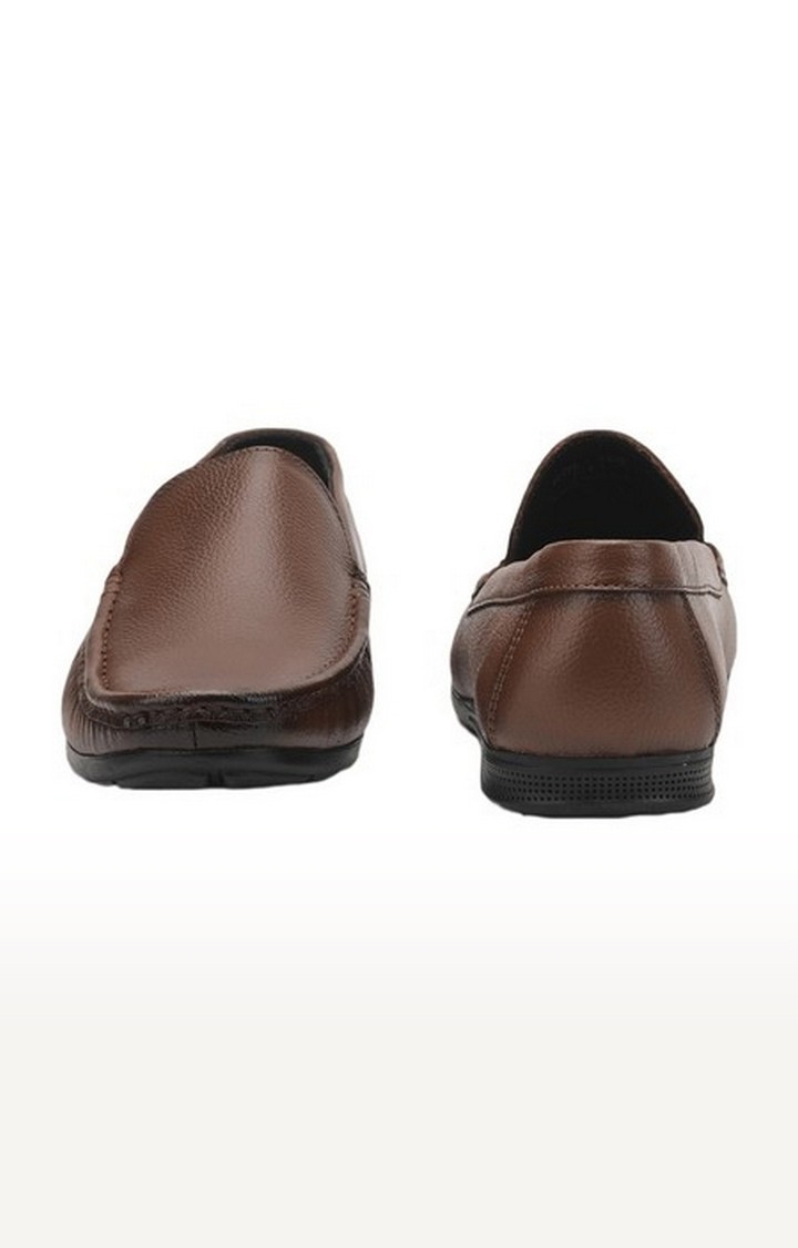 Men's Brown Slip On Closed Toe Loafers