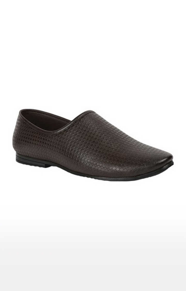 Men's Brown Slip On Round Toe Loafers