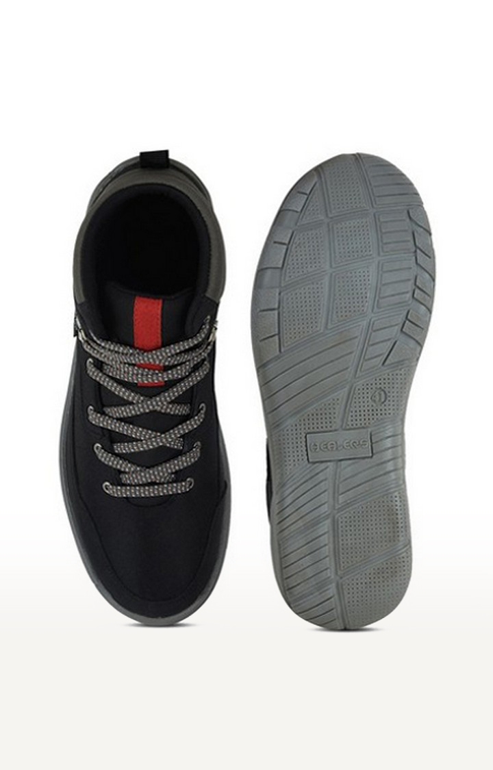 Men's Black Lace-Up  Hiking Shoes
