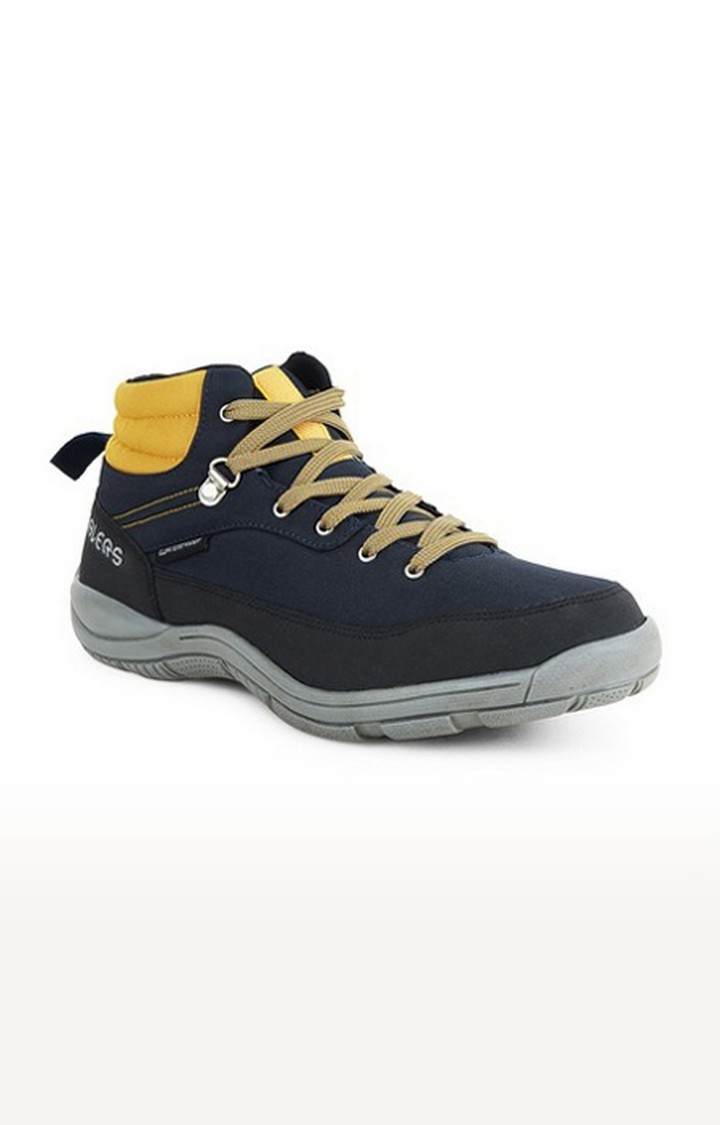 Men's Navy Lace-Up  Hiking Shoes