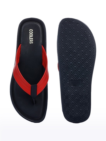 Men's Coolers PU Red Slippers