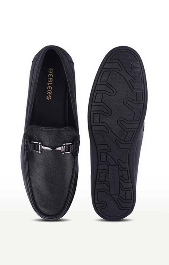 Men's Black Slip On  Loafers