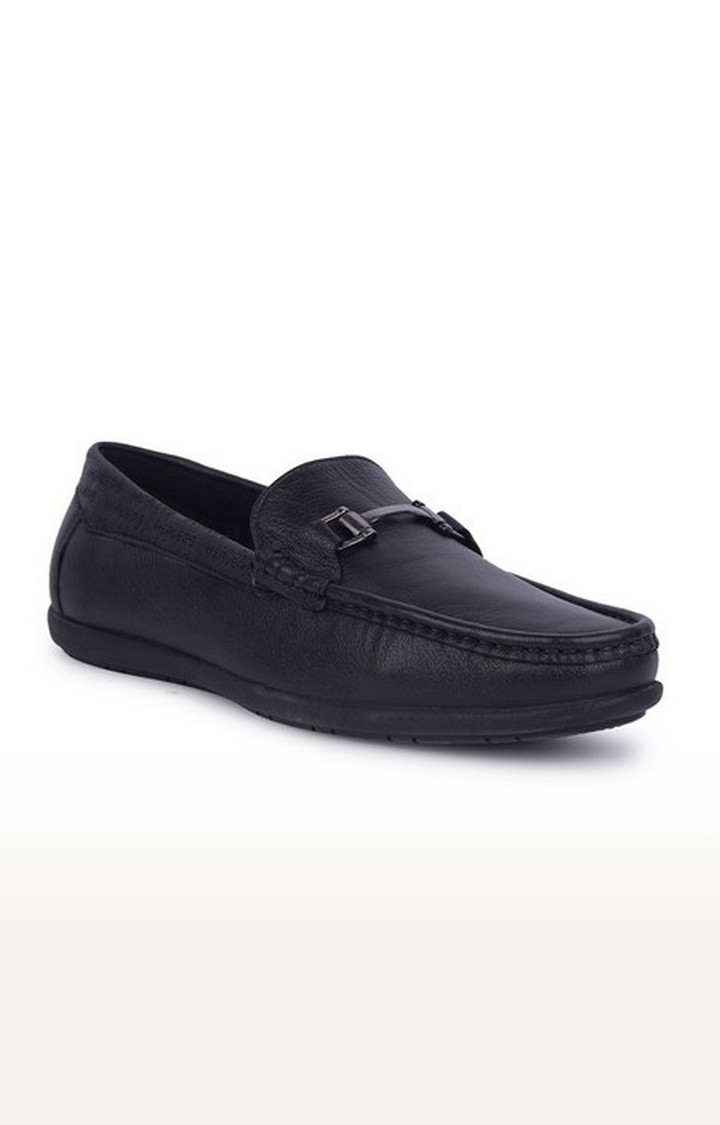 Men's Black Slip On  Loafers
