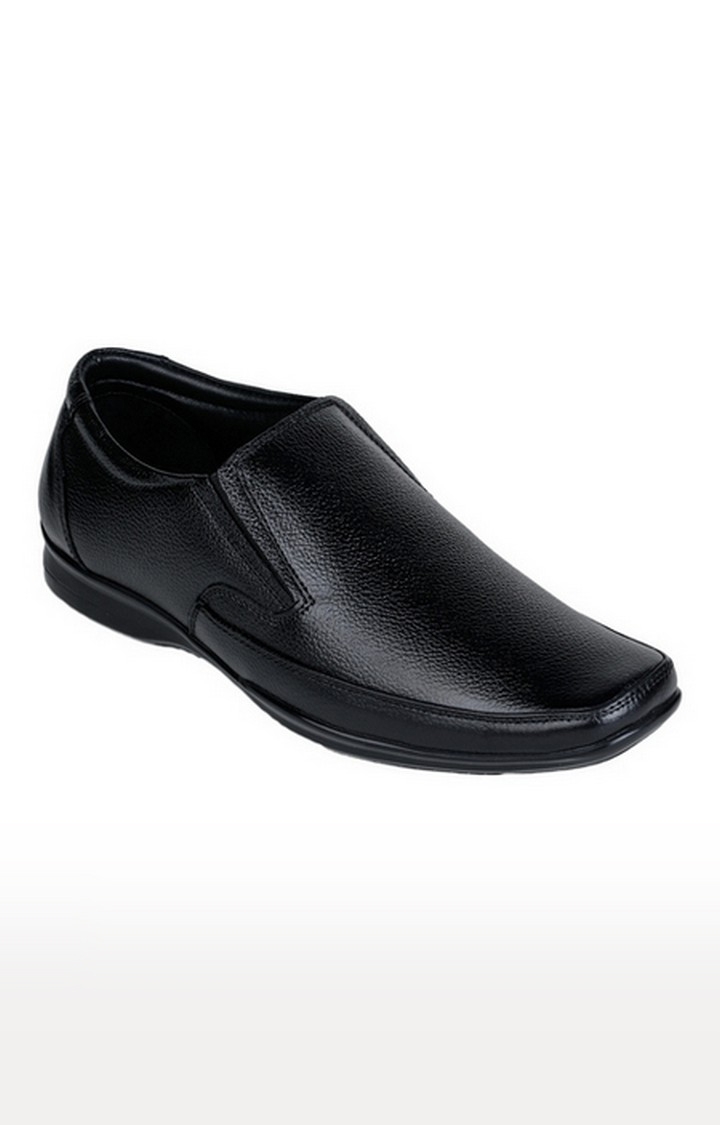 Men's Black Slip On Round Toe Formal Slip-ons