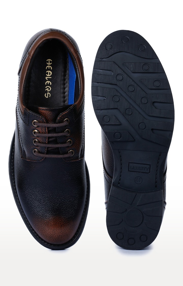 Liberty Healers Gas-C17 Mens Brown Formal Shoes