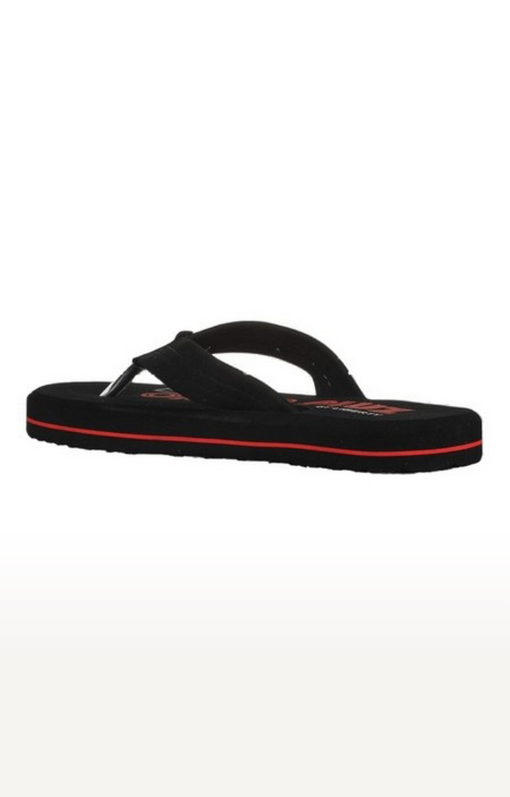 Men's Black Slip On Split Toe Slippers