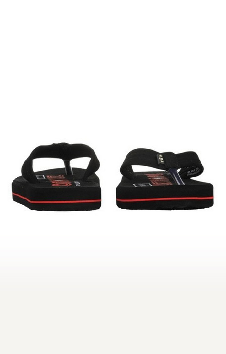Men's Black Slip On Split Toe Slippers