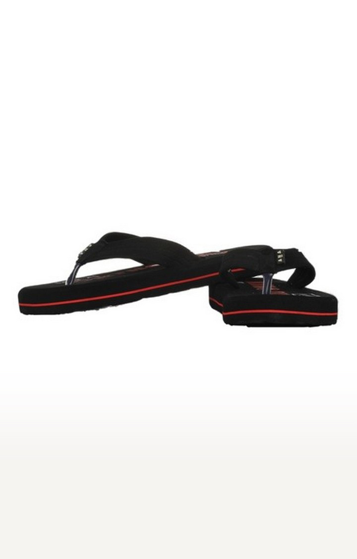 Men's Black Slip On Split Toe Slippers