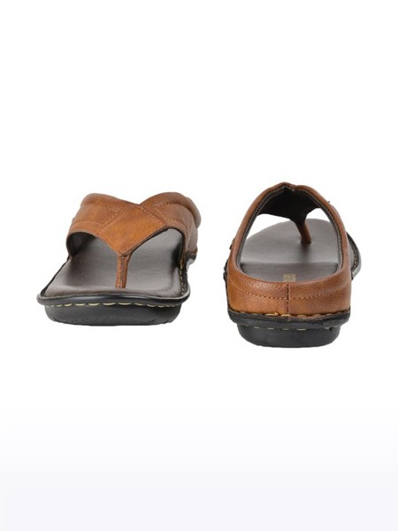 Men's Coolers PU Brown Slippers