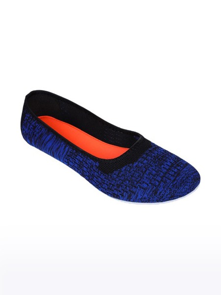 Women's Gliders Knit Blue Ballerinas