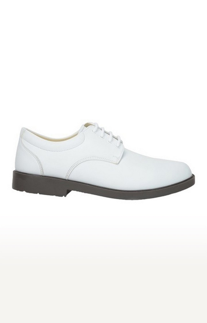 Men's White Lace-Up Closed Toe Formal Lace-ups