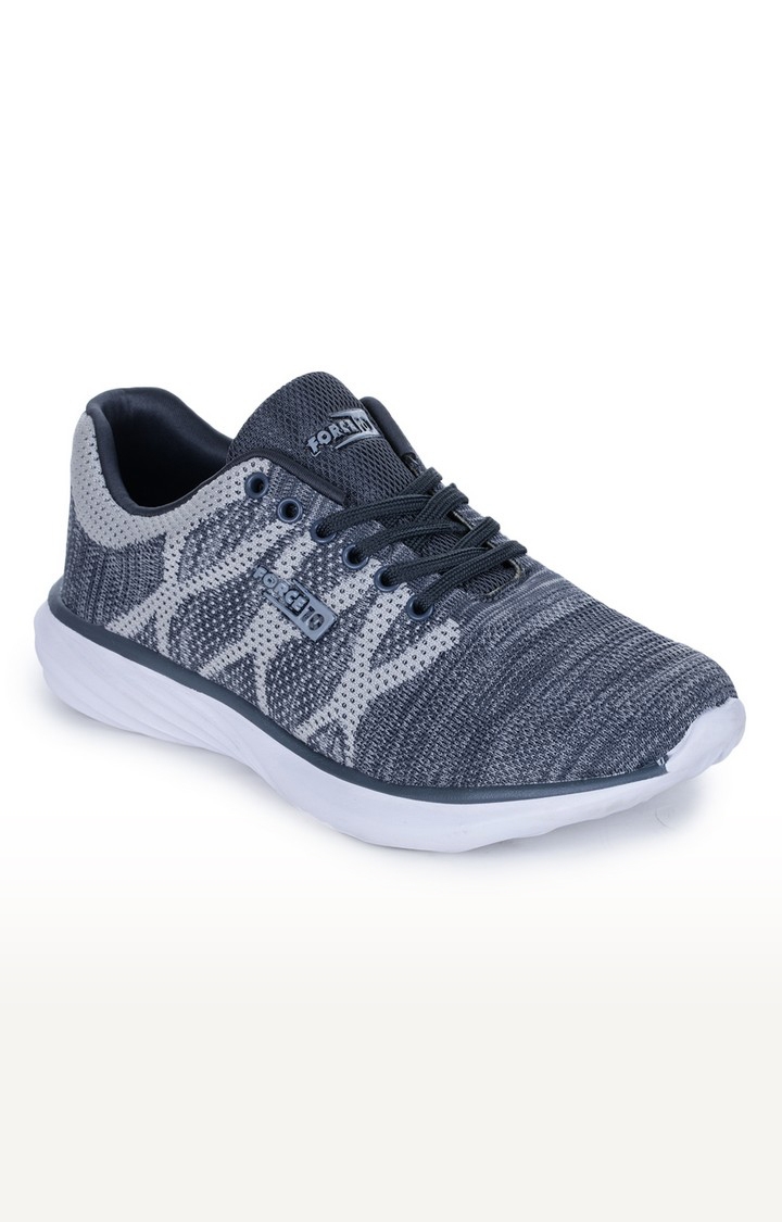 Liberty | Men's Grey Lace up Round Toe Running Shoes