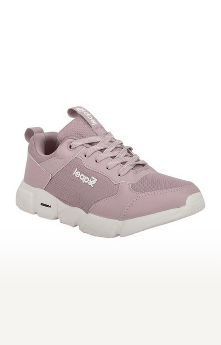 Liberty | Women's Pink Lace-Up Closed Toe Running Shoes