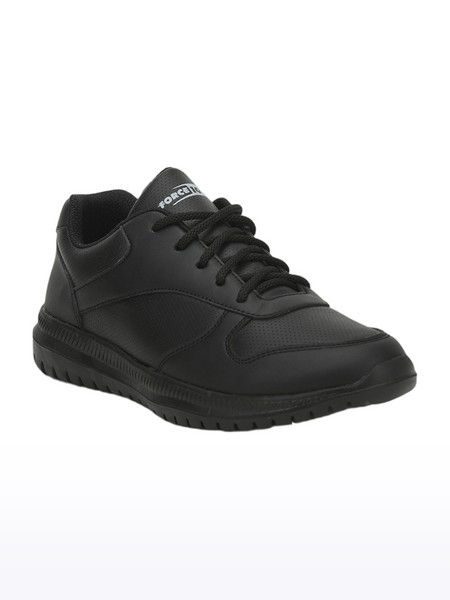 Unisex Force 10 Black School Shoes