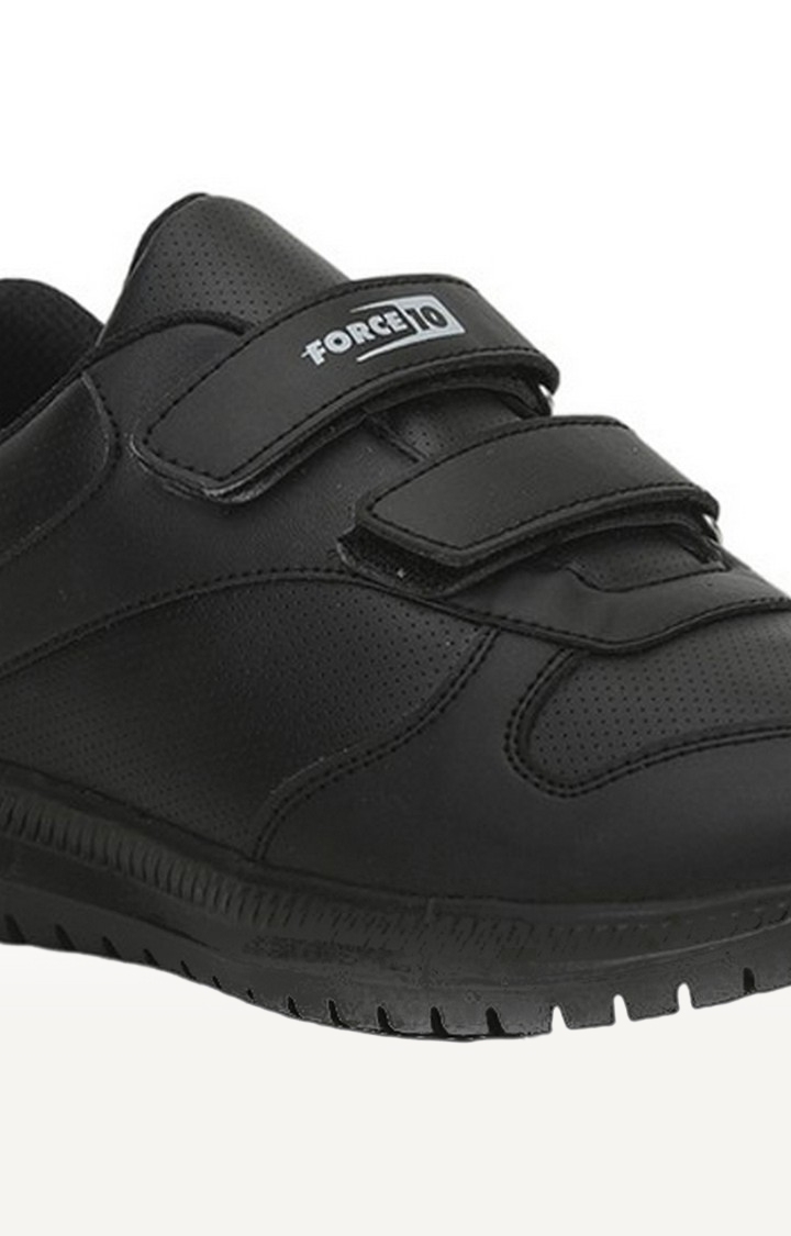 Unisex Black Velcro Closed Toe School Shoes