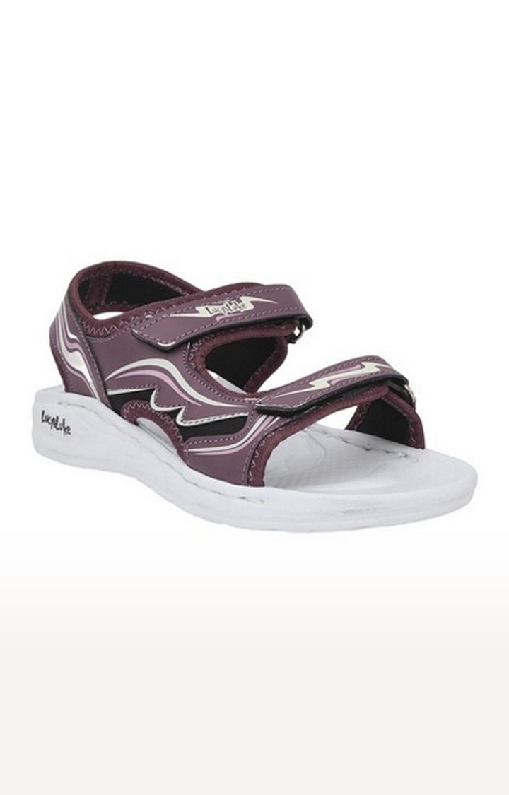Unisex Purple Velcro Open Toe Sandals