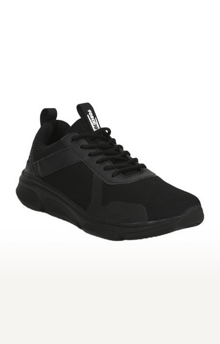 Men's Force 10 Black Running Shoes