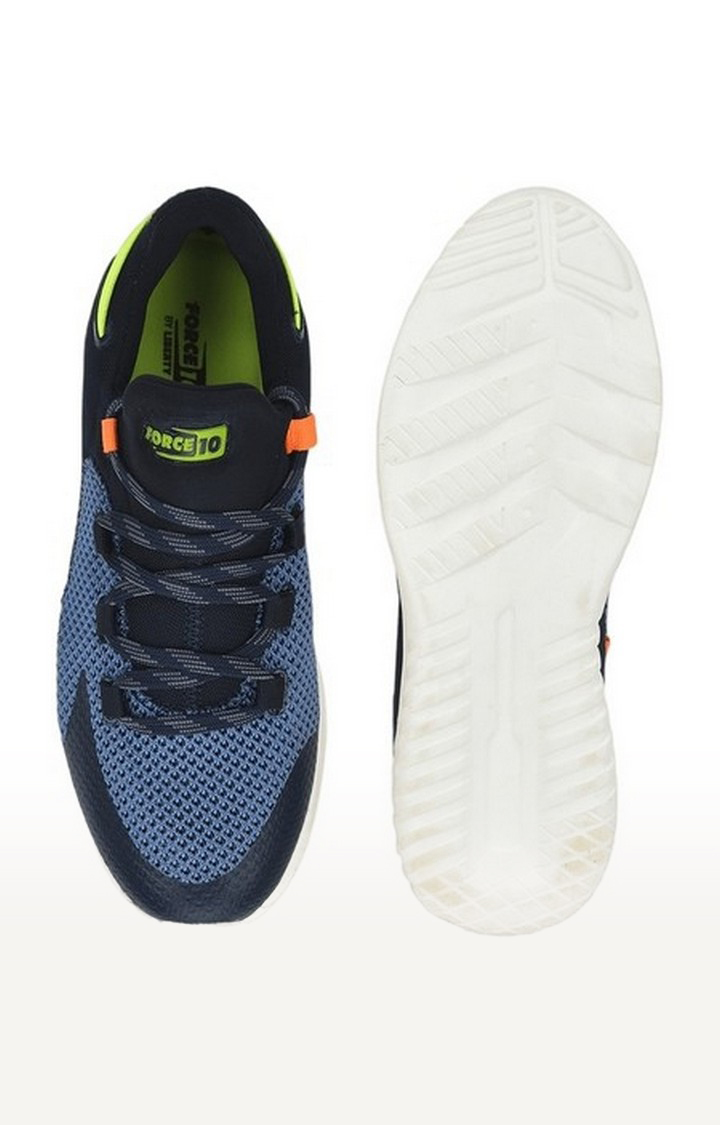 Men's Blue Lace up Round Toe Running Shoes