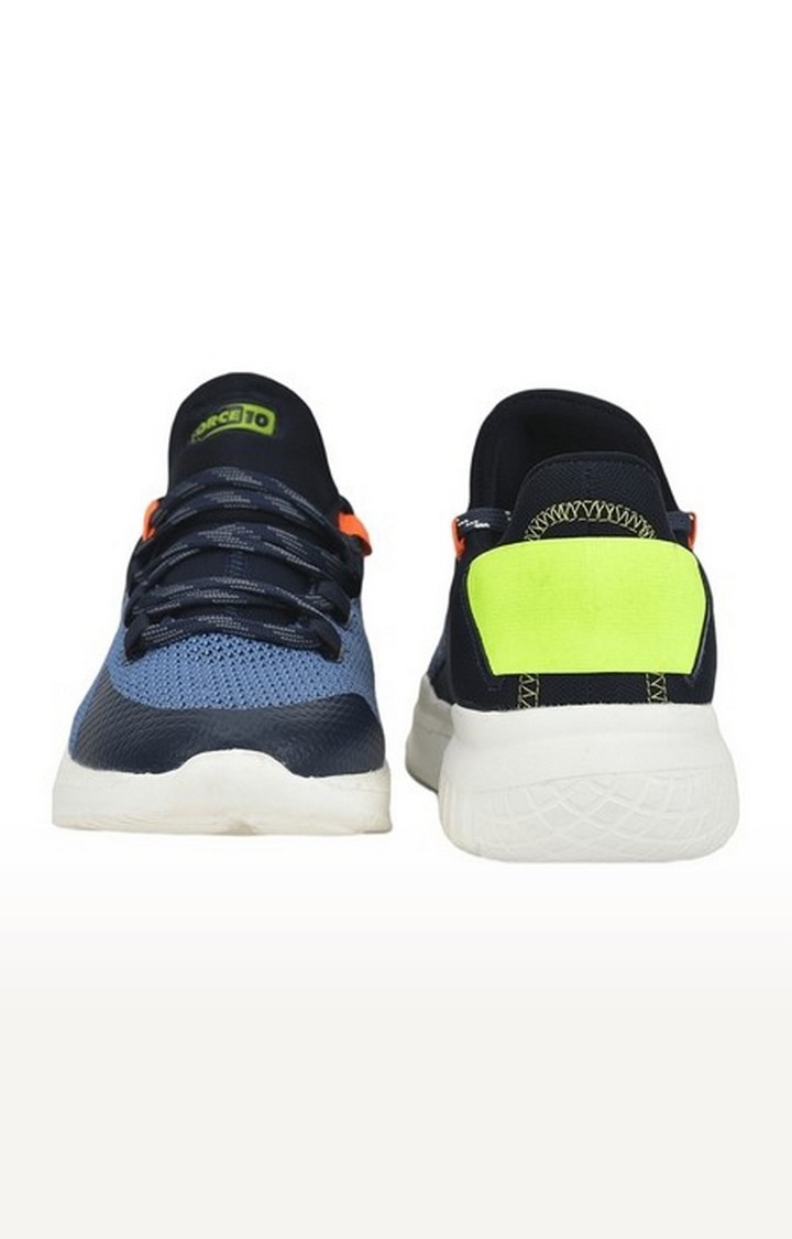 Men's Blue Lace up Round Toe Running Shoes